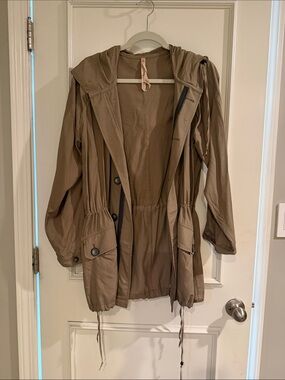 Bailey 44 lightweight Utility Hooded Anorak Jacket - Taupe Brown- Size M